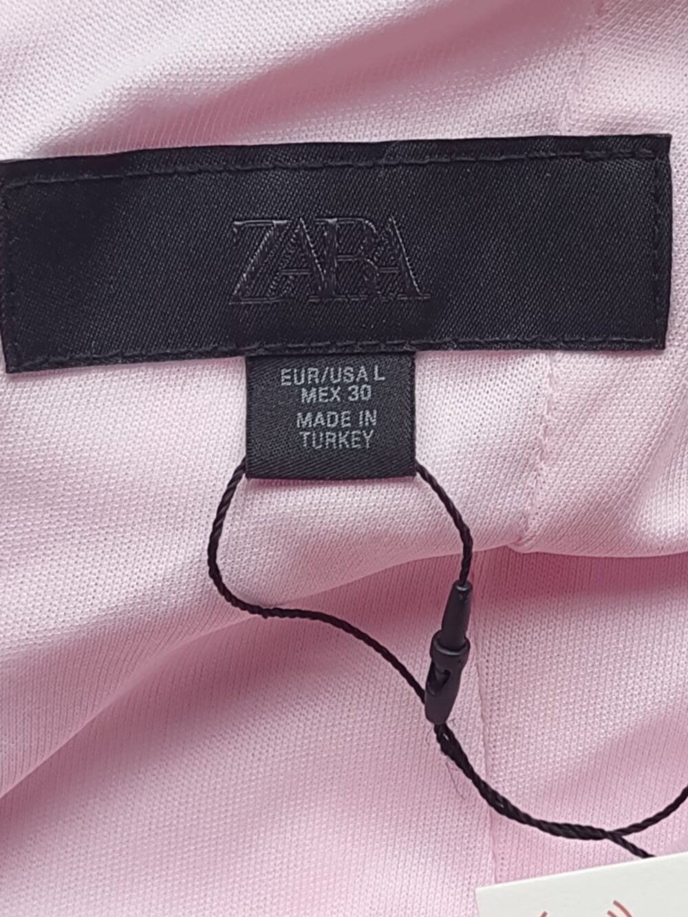 ZARA Pink Halter Mini Dress Pastel Size Large Euro Summer Coquette Indie - Picture 9 of 10